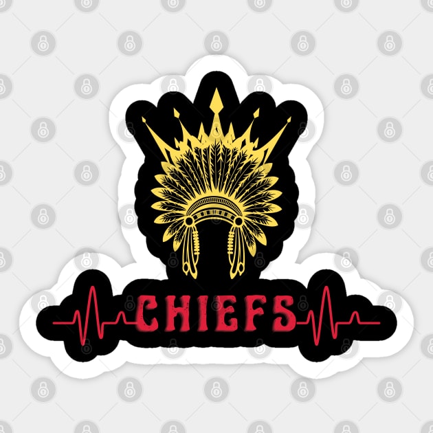 CHIEFS HEARTBEAT Sticker by Lolane